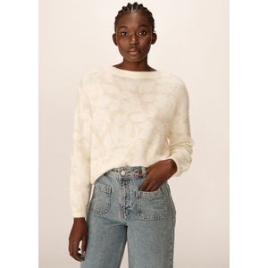 Grace & Mila - Paloma - Gebreide Trui - Beige - Bloemenprint