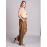 Mouwloos, gebreid vest met knopen PANCAKE GRACE & MILA. Katoen materiaal. Maten L. Beige kleur