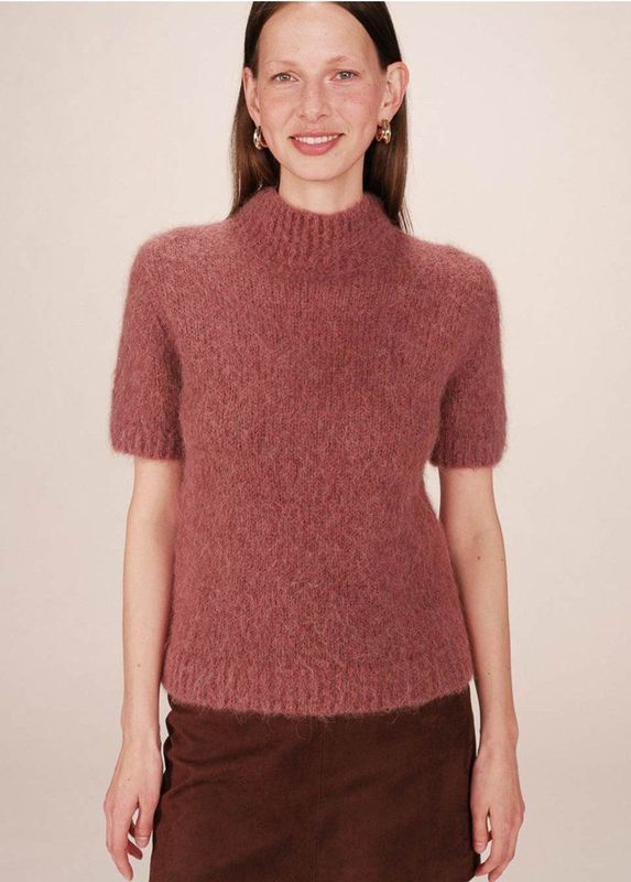 Grace & Mila - SAULE - Trui - Terracotta - Korte Mouwen