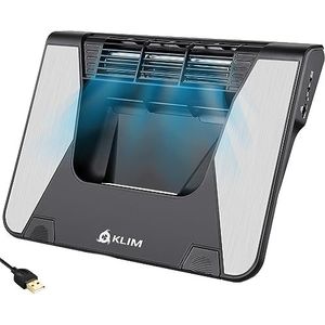 KLIM - Airflow + - Laptopkoeler - 10-17 inch - Innovatieve Turbines voor Hoge Prestaties