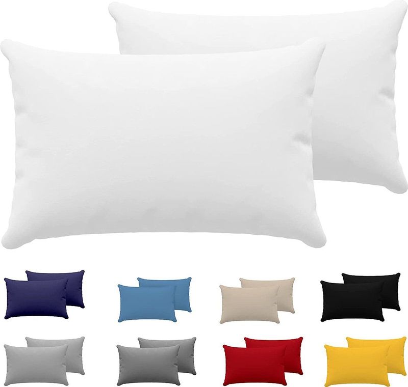 Kussenslopen - Wit - Katoen - Set van 2