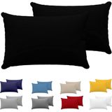 Dreamzie - Kussensloop - Zwart - 100% Jersey Katoen - 2 Stuks