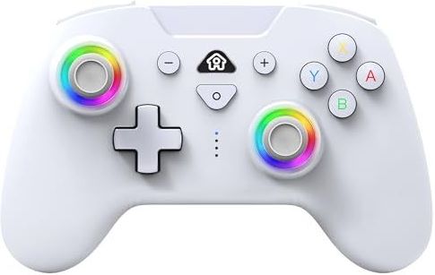 Subsonic – Draadloze controller voor Switch en Switch Oled – Wireless draadloze controller met LED, trillingen en 6-assige gyro - Wit