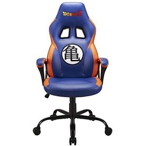 Dragon Ball Z Gamingstoel of bureaustoel, DBZ Pop gamerstoel voor jongeren/volwassenen, ergonomische rugleuning, in hoogte verstelbaar, blauw