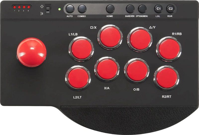 Subsonic - Arcade-joystick - Zwart - Rood - Staal