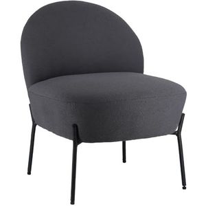 Fauteuil in grijze lusstof HELMI