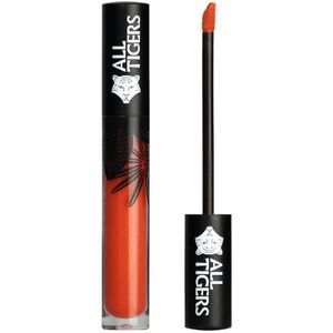 Lippenstift, mat, veganistisch, natuurlijke lippenstift, langdurig, kleur: oranje, ""Hear Me Roar"" 785 – lippenstift zonder petrochemische derivaten – biologische ingrediënten – ALL TIGERS