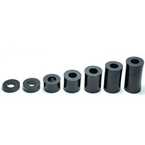 10 x afstandhouders kunststof M6 schroeven 2 mm tot 30 mm onderlegschijven 6 x 10 buizen ronde behuizing afstandhouders (lengte L = 26 mm)