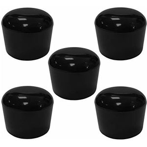 cyclingcolors Kunststof voetkappen, rond, buisdoppen, zwart, eindkappen voor ronde buizen, meubels, 32 mm, 5 stuks