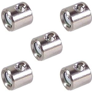 cyclingcolors Kabelbinder, 5,5 mm x 5 mm, 5 stuks, zilverkleurig