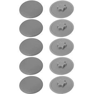 cyclingcolors 10 x afdekkappen voor torx-schroeven, schroefafdekking schroefdoppen kunststof, grijs, T15, 12 mm