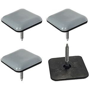 4 x meubelglijders teflon glijders met spijker vierkante meubelpoten glijschijven voor meubels stoel 37 x 37 mm