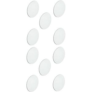 cyclingcolors 10 x afdekkappen zelfklevend, 18 mm, beschermkappen voor meubels, kast, rek, boorgat, afdekking om meubelpleisters te plakken, wit