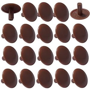 cyclingcolors 20 x universele kunststof schroefafdekkingen, 3 x 12 x 6 mm, kruiskop, gat, bescherming, masker (donkerbruin)