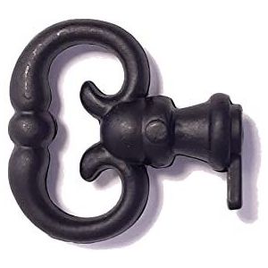 cyclingcolors Valse sleutel voor meubelslot, antieke decoratie, rustiek, vintage, sleutel zamak (ijzer zwart)