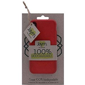 JAYM - 100% biologisch afbreekbare, rode beschermhoes voor Apple iPhone 11 Pro – milieuvriendelijk – zacht en robuust – 100% gerecycled en recyclebaar