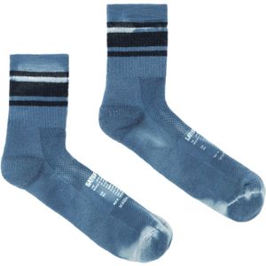Satisfy - Merino Tube Socks - Blauw - Hardloopsokken - Indigo Tie-Dye
