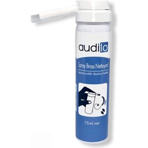 Audilo - 75 Ml Reinigingsspray Gehoorapparaten, Oordopjes En Vormpjes, Reinigingsborstel, Oorsmeerverwijderaar, Oorsmeerspray, Reinigingsvloeistof Voor Gehoorapparaten, Hoorapparaten Accessoires.