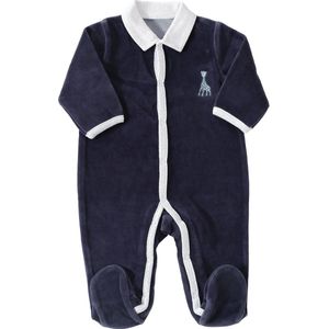 Sophie de giraf - boxpakje - met kraagje - velours - donkerblauw - 3 Maanden - 60cm