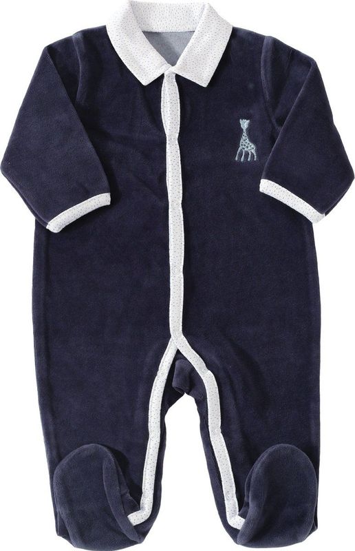 Sophie de giraf - boxpakje - met kraagje - velours - donkerblauw - 3 Maanden - 60cm