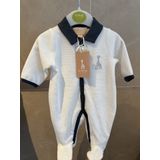 Trois Kilos Sept - Boxpakje - Wit - Velours Rib - Blauw Sierkraagje