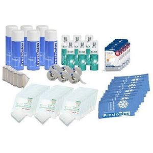 Kit - Koude Bommen - 6 x 400ml - Alcohol 70° - Verband en Kompressen
