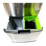 Les Collectors - Afvalemmer - Geborsteld Roestvrij Staal - 69 Liter - 3 Vakken - Automatische Opening