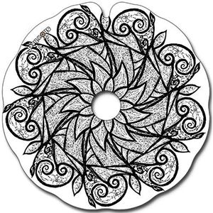 Spoke Guards for Wheelchair (Pair), Fit 44,00 to 45,00 cm Handrim Outer Diameter with Flat Tabs - Mandala 17