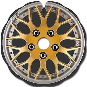 Spoke Guard Pair for Wheelchair, Fit 52,51 to 53,50cm Handrims Outer Diameter with Flat Tabs - Enjoliveur metaL gold