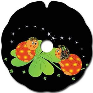 Spoke Guards for Wheelchair (Pair), Fit 53,51 to 54,50 cm Handrim Outer Diameter with Flat Tabs - Trèfle 4 feuilles