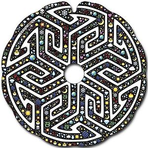 Spoke Guards for Wheelchair (Pair), Fit 44,00 to 45,00 cm Handrim Outer Diameter with Flat Tabs - Mandala 18