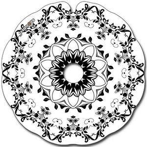 Spoke Guards for Wheelchair (Pair), Fit 52,51 to 53,50 cm Handrim Outer Diameter with Flat Tabs - Mandala 1