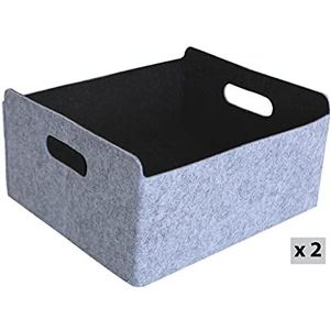 Box and Beyond Vilten manden, opvouwbaar, polyester, 26,5 x 30 x 15,5 cm, 2 stuks