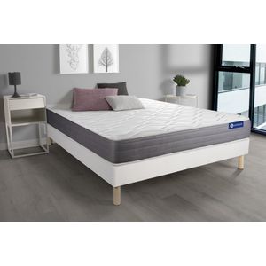 Complete boxspring met matras tweepersoons- Actisom Actimemo dream wit - Traagschuim - 180 x 220 cm