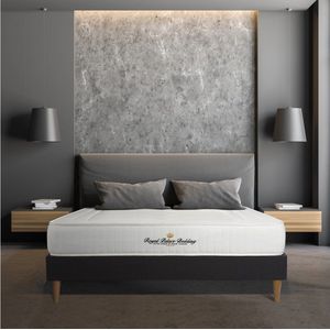 Complete boxspring met matras tweepersoons- Royal Palace Bedding Nottingham zwart - Traagschuim - 140 x 190 cm