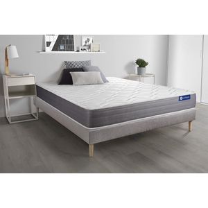 Complete boxspring met matras tweepersoons- Actisom Actilatex dream grijs - Latex en traagschuim - 120 x 210 cm