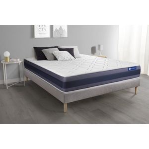 Complete boxspring met matras tweepersoons- Actisom Actimemo morpho grijs - Traagschuim - 120 x 200 cm