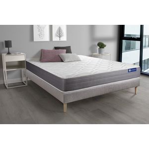 Complete boxspring met matras tweepersoons- Actisom Actimemo dream grijs - Traagschuim - 180 x 210 cm