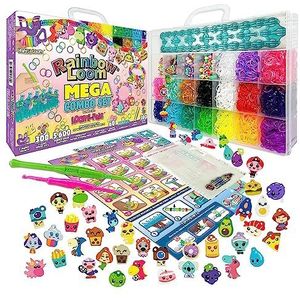 Bandai - Rainbow Loom Mega Combo Set – Gigantische set voor het maken van armbanden – creatieve hobby – weefgetouw met 5600 elastieken bedels en parels – gepatenteerde set – speelgoed voor kinderen