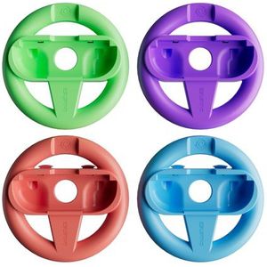 Stuurwielen - Blauw, Oranje, Groen, Paars - Compatibel met Nintendo Switch - Pack van 4