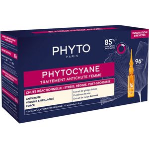 Phyto - Phytocyane - Haargroeibehandeling - 12x5 ml - Haarserum voor Vrouwen