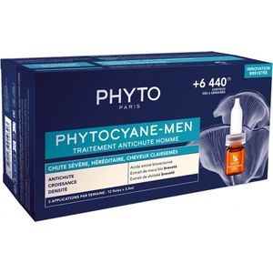 Phyto - Phytocyane - Haargroeibehandeling - 12x3.5 ml - Haarserum voor Mannen