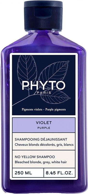 Phyto - Violet No Yellow Shampoo - Toniserende Shampoo - 250 ml - Voor Blond en Highlighted Haar
