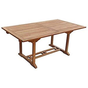 SALENTO - TEAK TUINTAFEL - UITSCHUIFBARE RECHTHOEKIGE TAFEL - Tuintafel 180 cm tot 240 cm - 6 tot 8 personen