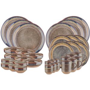 GENESIS - Compleet Servies - 36 Stuks - Basalt - Aardewerk