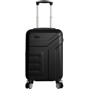 Madisson - Handbagage koffer - Reiskoffer met 4 wielen - Trolley - 48x36x20cm - 34 tot 44 liter zwart