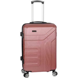 Madisson - Handbagage koffer - Reiskoffer met 4 wielen - Trolley - 48x36x20cm - 34 tot 44 liter rose