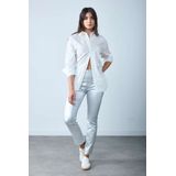 Toxik3 - Hoge Taille - Broek - Zilver - Lederlook