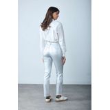 Toxik3 - Hoge Taille - Broek - Zilver - Lederlook