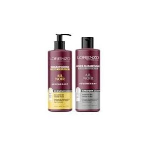 Lorenzo - PACK SOIN – shampoo en conditioner met knoflook, zwart, 2 x 500 ml